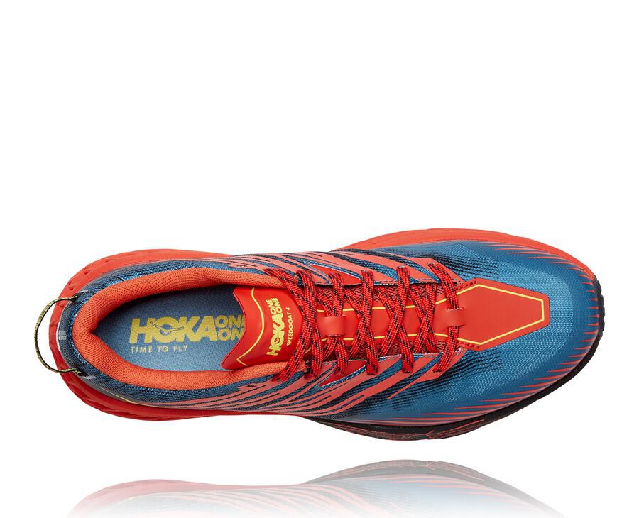 Hoka Australia One One Speedgoat 4 - Mens Trail Shoes Red - UYBFQ-4086